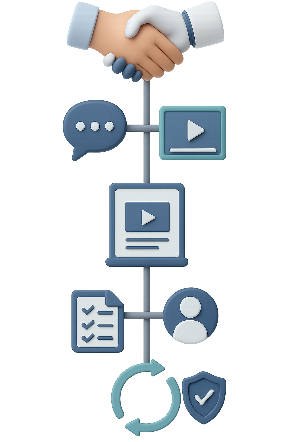 Sales pipeline process visualization