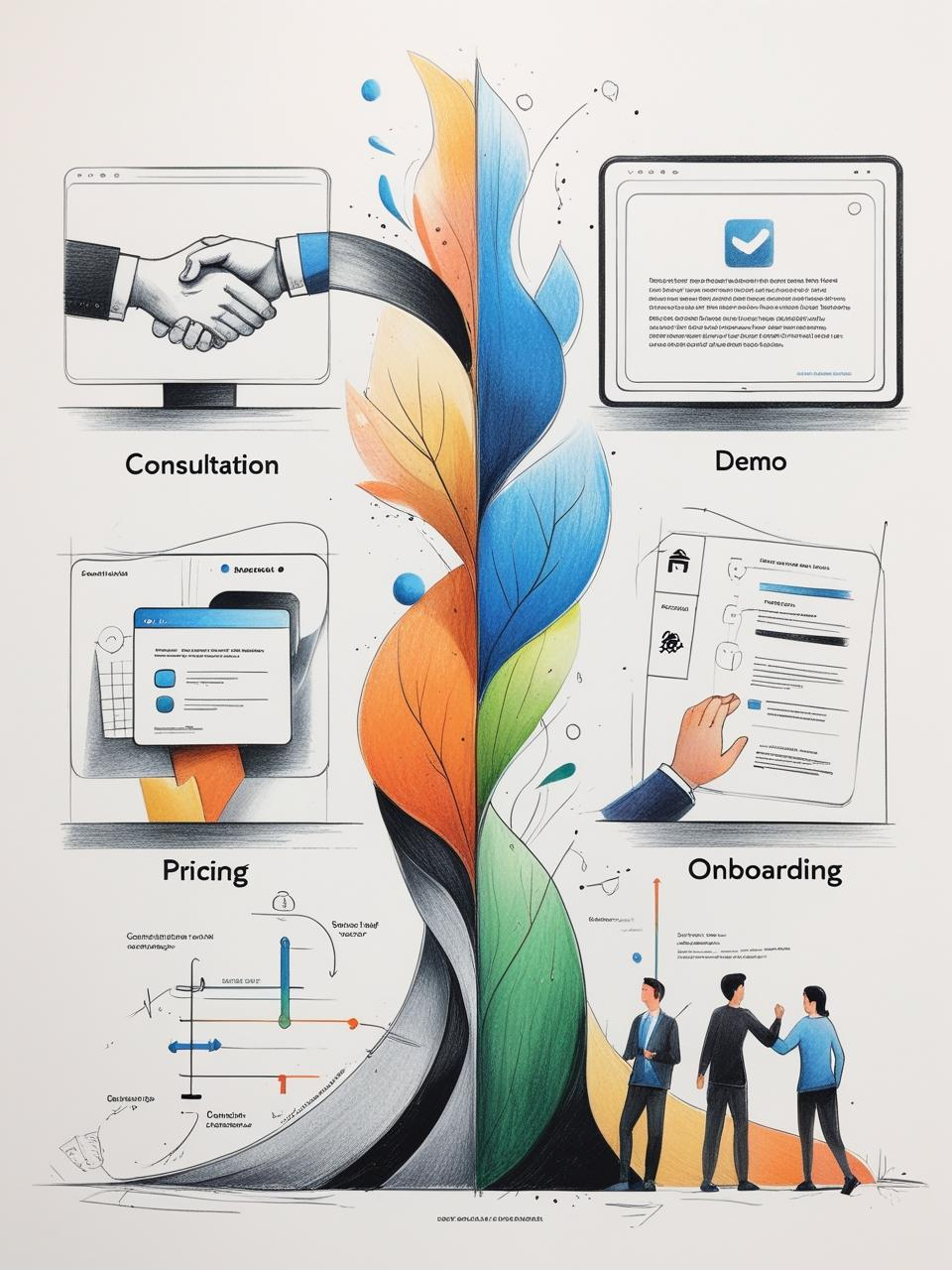 Sales pipeline process visualization